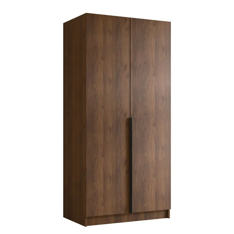 Herrljunga Garderobe 100x215 cm, Brun/Sort