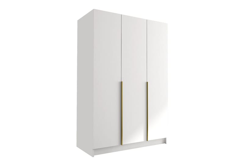 Herrljunga Garderobe 150 cm, Hvid/Guld