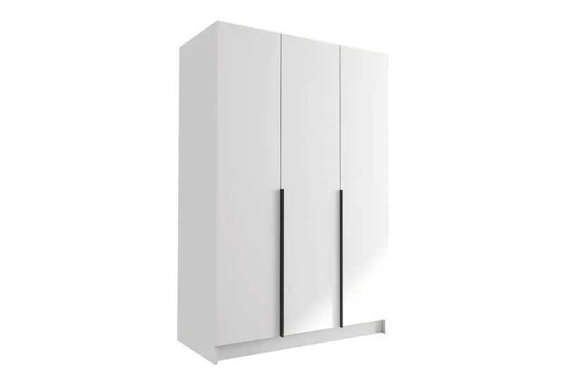 Herrljunga Garderobe 150 cm, Hvid/Sort