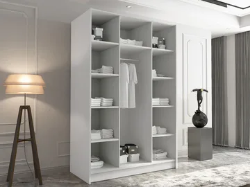 Herrljunga Garderobe 150x215 cm - Brun/Guld - Opbevaring - Tøjopbevaring - Garderobeskabe