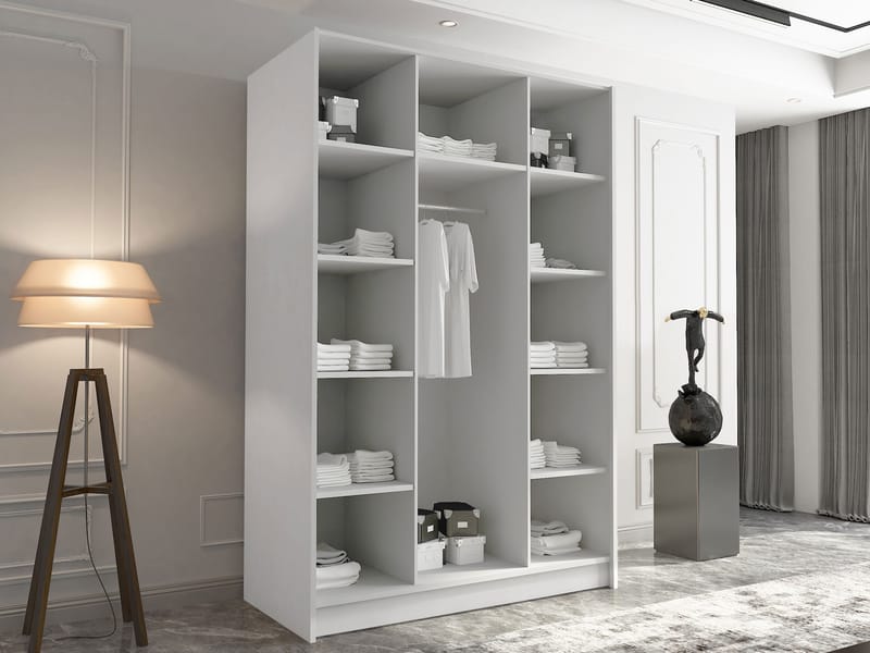 Herrljunga Garderobe 150x215 cm - Brun/Guld - Opbevaring - Tøjopbevaring - Garderobeskabe