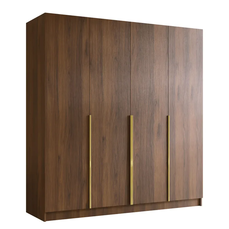 Herrljunga Garderobe 200x215 cm, Brun/Guld