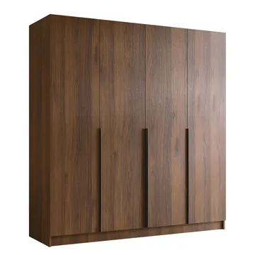 Herrljunga Garderobe 200x215 cm - Brun/Sort - Opbevaring - Tøjopbevaring - Garderobeskabe
