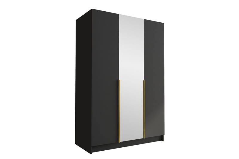 Herrljunga Garderobe med Spejl 150 cm, Sort/Guld