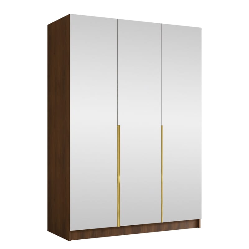 Herrljunga Garderobe med Spejl 150x215 cm, Guld/Spejl