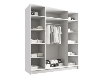 Herrljunga Garderobe med Spejl 200x215 cm - Guld/Spejl - Opbevaring - Tøjopbevaring - Garderobeskabe - Garderobeskab & klædeskab
