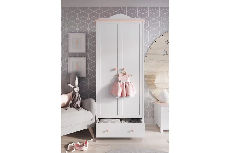 Hilts Garderobeskab 85x196 cm - Opbevaring - Tøjopbevaring - Garderobeskabe