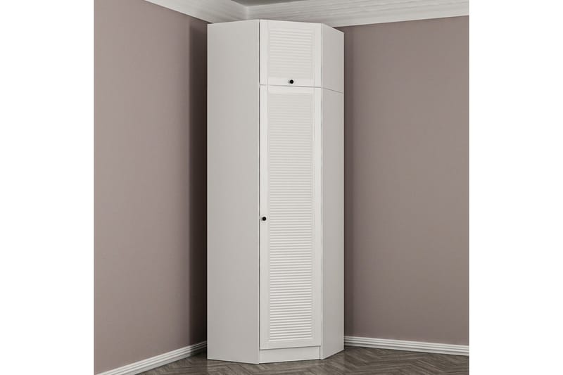 Fruitland Hjørnegarderobe 74 cm - Hvid - Opbevaring - Tøjopbevaring - Garderobeskabe - Hjørnegarderobe