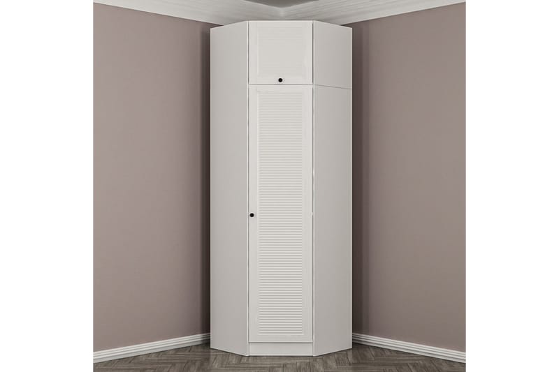 Fruitland Hjørnegarderobe 74 cm - Hvid - Hjørnegarderobe