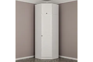 Fruitland Hjørnegarderobe 74 cm - Hvid - Opbevaring - Tøjopbevaring - Garderobeskabe - Hjørnegarderobe