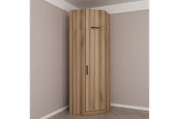 Fruitland Hjørnegarderobe 74 cm - Oak - Opbevaring - Tøjopbevaring - Garderobeskabe - Hjørnegarderobe