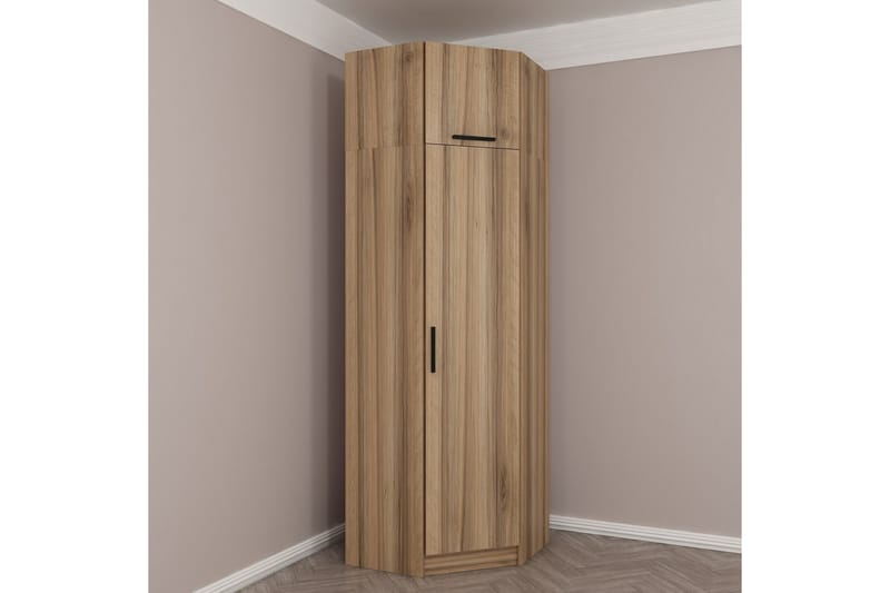 Fruitland Hjørnegarderobe 74 cm - Oak - Hjørnegarderobe