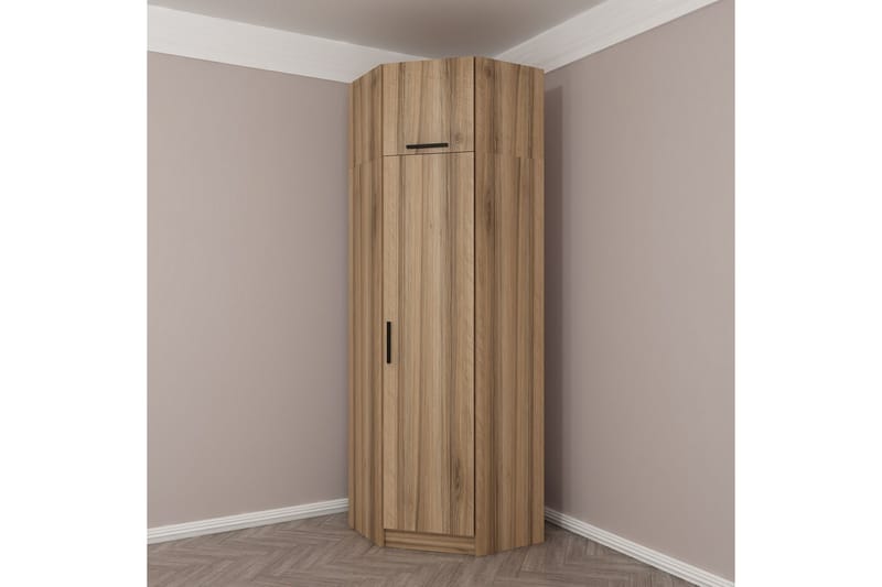 Fruitland Hjørnegarderobe 74 cm - Oak - Hjørnegarderobe