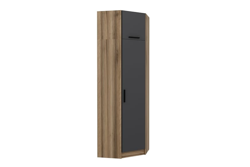 Fruitland Hjørnegarderobe 74 cm - Oak/Antracit - Opbevaring - Tøjopbevaring - Garderobeskabe - Hjørnegarderobe