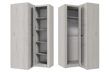 Indianapolis garderobe 106x58x192 cm - Opbevaring - Tøjopbevaring - Garderobeskabe - Hjørnegarderobe