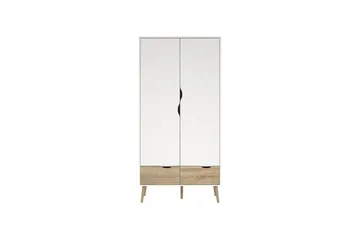 Hostafranc Garderobeskab 98,7x200,1 cm - Hvid - Opbevaring - Tøjopbevaring - Garderobeskabe - Garderobeskab & klædeskab