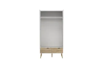 Hostafranc Garderobeskab 98,7x200,1 cm - Hvid - Opbevaring - Tøjopbevaring - Garderobeskabe - Garderobeskab & klædeskab