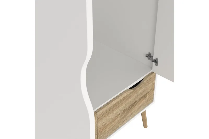 Hostafranc Garderobeskab 98,7x200,1 cm - Hvid - Opbevaring - Tøjopbevaring - Garderobeskabe - Garderobeskab & klædeskab