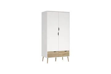 Hostafranc Garderobeskab 98,7x200,1 cm - Hvid - Opbevaring - Tøjopbevaring - Garderobeskabe - Garderobeskab & klædeskab