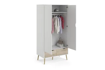 Hostafranc Garderobeskab 98,7x200,1 cm - Hvid - Opbevaring - Tøjopbevaring - Garderobeskabe - Garderobeskab & klædeskab