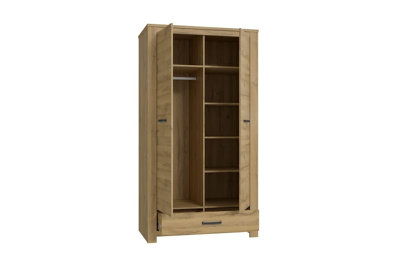 Hovencamp garderobe 60x107 cm - Brun - Opbevaring - Tøjopbevaring - Garderobeskabe
