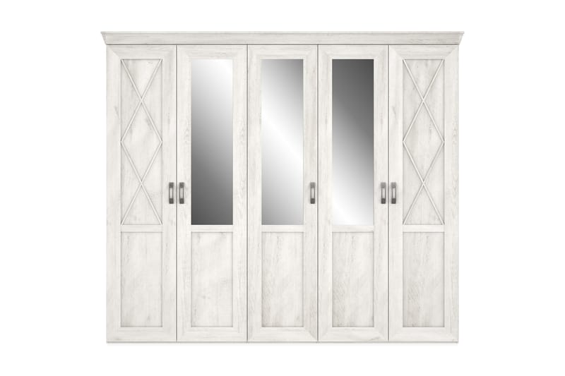 Hurlston Garderobe 255 cm - Hvid - Opbevaring - Tøjopbevaring - Garderobeskabe