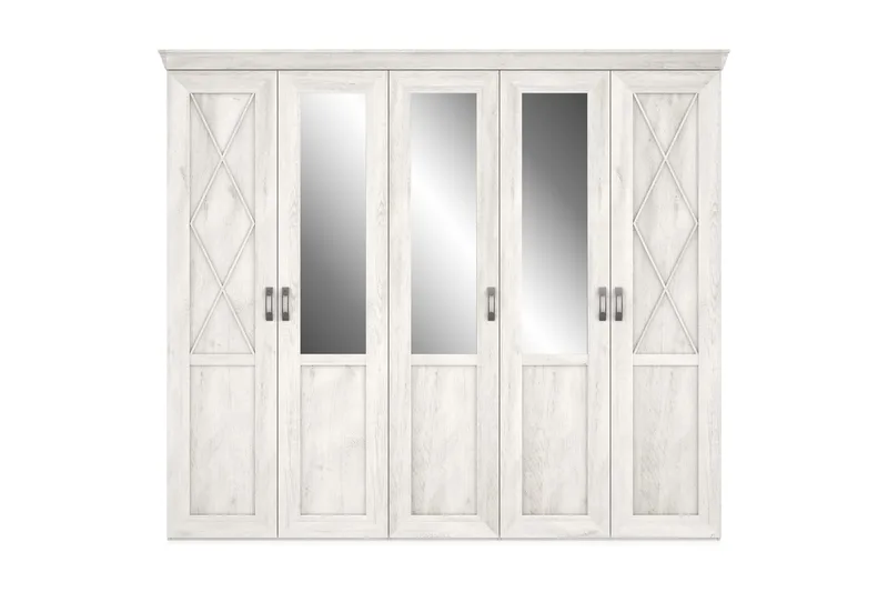 Hurlston Garderobe 255 cm, Hvid