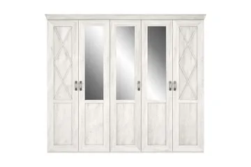 Hurlston Garderobe 255 cm - Hvid - Opbevaring - Tøjopbevaring - Garderobeskabe
