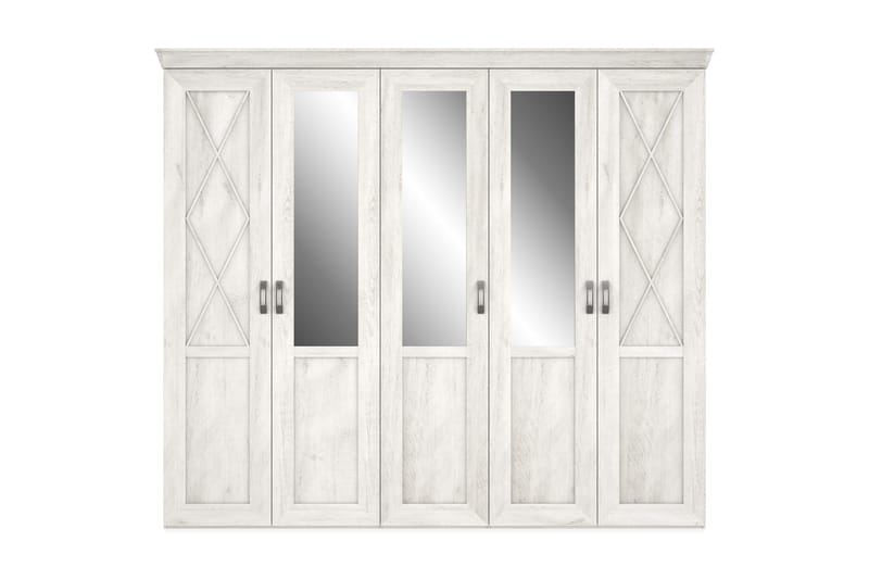 Hurlston Garderobe 255 cm, Hvid