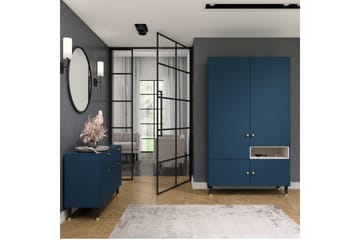 Includo Garderobe 120x205 cm - Blå - Opbevaring - Tøjopbevaring - Garderobeskabe