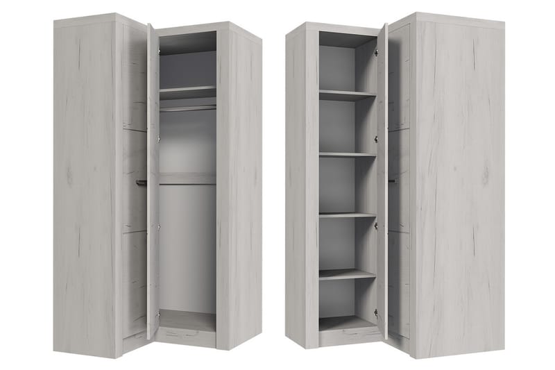 Indianapolis garderobe 106x58x192 cm - Opbevaring - Tøjopbevaring - Garderobeskabe