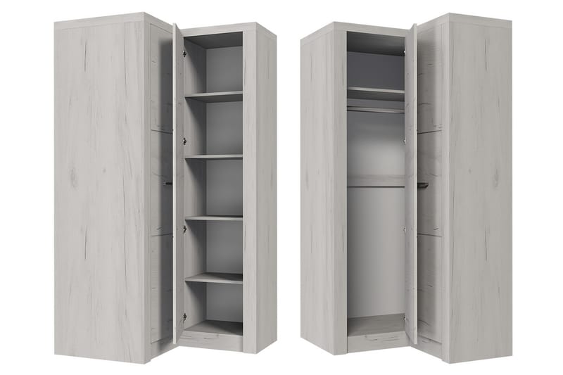 Indianapolis garderobe 106x58x192 cm - Opbevaring - Tøjopbevaring - Garderobeskabe