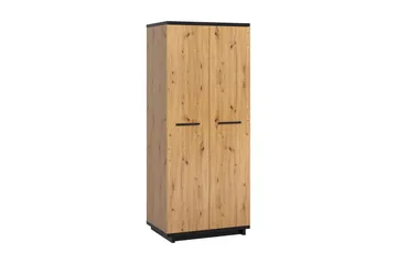 Ines Garderobe 60x90 cm - Eg/Sort - Opbevaring - Tøjopbevaring - Garderobeskabe