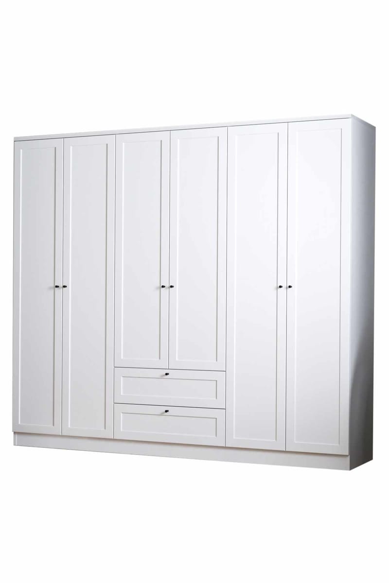 Interlaken garderobe 205x182 cm - Hvid - Opbevaring - Tøjopbevaring - Garderobeskabe - Garderobeskab & klædeskab