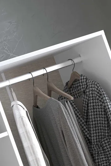 Interlaken garderobe 205x210 cm - Hvid - Opbevaring - Tøjopbevaring - Garderobeskabe - Garderobeskab & klædeskab