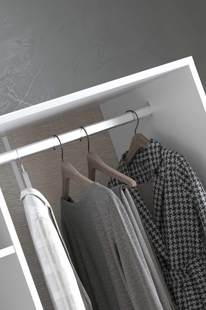 Interlaken garderobe 205x210 cm - Hvid - Opbevaring - Tøjopbevaring - Garderobeskabe - Garderobeskab & klædeskab