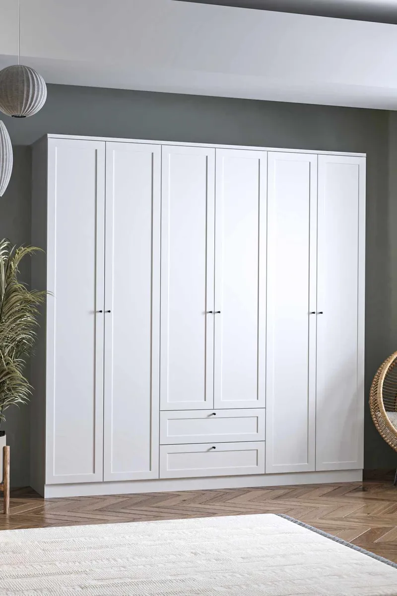 Interlaken garderobe 205x210 cm - Hvid - Opbevaring - Tøjopbevaring - Garderobeskabe - Garderobeskab & klædeskab