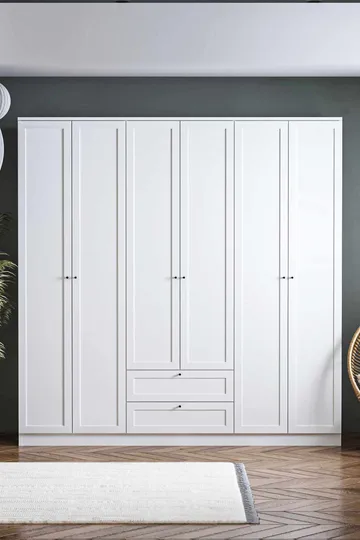 Interlaken garderobe 205x210 cm - Hvid - Opbevaring - Tøjopbevaring - Garderobeskabe - Garderobeskab & klædeskab