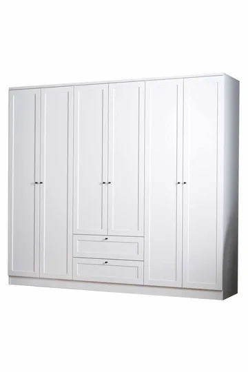 Interlaken garderobe 205x210 cm - Hvid - Opbevaring - Tøjopbevaring - Garderobeskabe - Garderobeskab & klædeskab