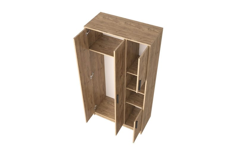 Iskral Garderobeskab 90x177 cm - Brun - Opbevaring - Tøjopbevaring - Garderobeskabe