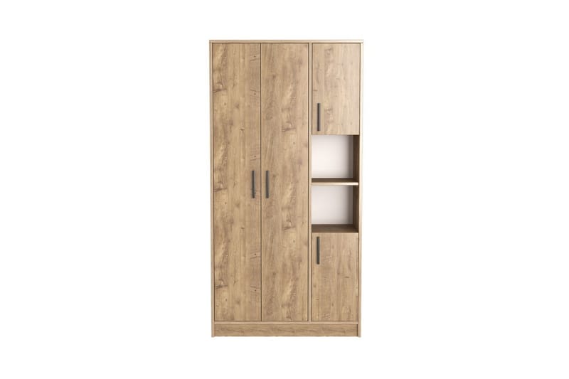Iskral Garderobeskab 90x177 cm - Brun - Opbevaring - Tøjopbevaring - Garderobeskabe
