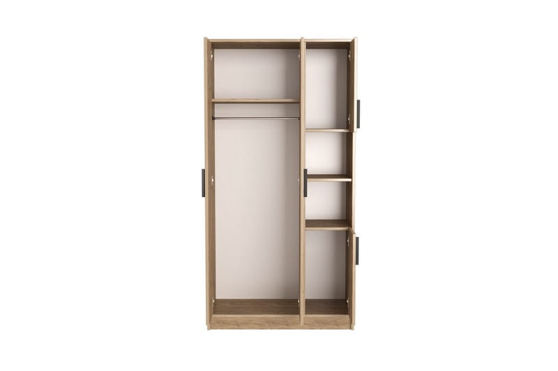 Iskral Garderobeskab 90x177 cm - Brun - Opbevaring - Tøjopbevaring - Garderobeskabe