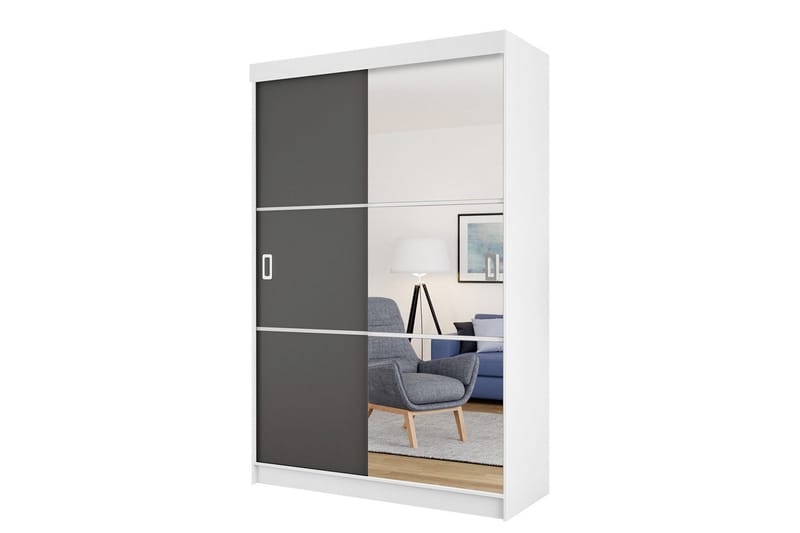 Isolaz Garderobe Med Spejl 138x205 cm - Opbevaring - Tøjopbevaring - Garderobeskabe