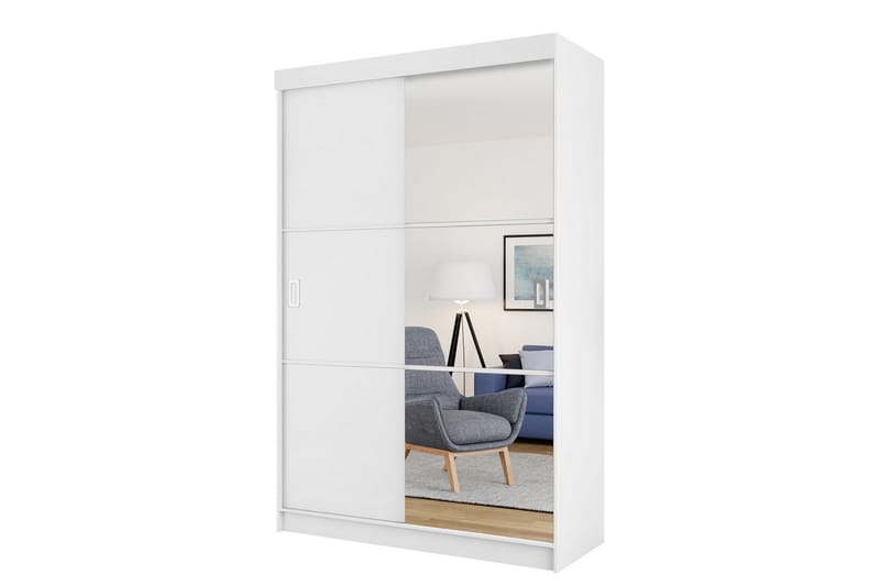 Isolaz Garderobe Med Spejl 138x205 cm - Opbevaring - Tøjopbevaring - Garderobeskabe