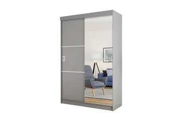 Isolaz Garderobe med Spejl LED-belysning RGB - Antracit - Opbevaring - Tøjopbevaring - Garderobeskabe
