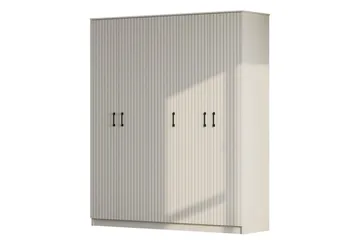 Ivon Garderobe 175x210 cm - Mat Hvid - Opbevaring - Tøjopbevaring - Garderobeskabe