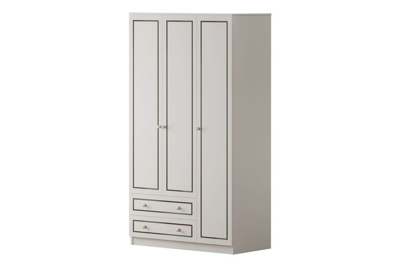 Javric Garderobesskåp 105x180 cm - Mat Hvid - Opbevaring - Tøjopbevaring - Garderobeskabe - Garderobeskab & klædeskab