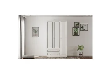 Javric Garderobesskåp 105x180 cm - Mat Hvid - Opbevaring - Tøjopbevaring - Garderobeskabe - Garderobeskab & klædeskab