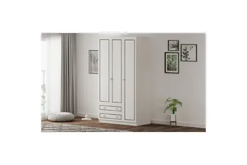 Javric Garderobesskåp 105x180 cm - Mat Hvid - Opbevaring - Tøjopbevaring - Garderobeskabe - Garderobeskab & klædeskab