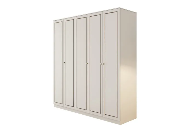 Javric Garderobesskåp 175x180 cm, Mat Hvid